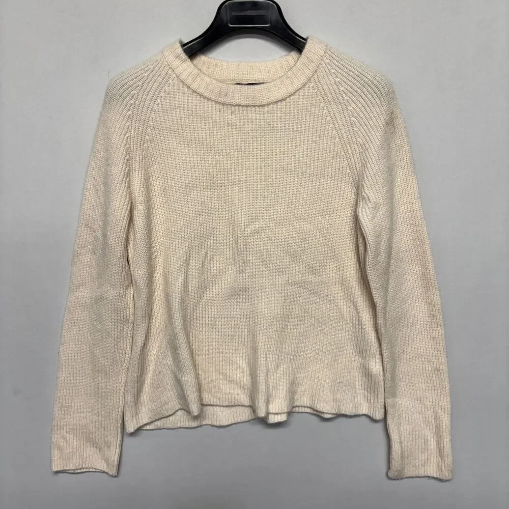 Quince Women Mongolian Cashmere Fisherman Crewneck Sweater Medium FA24 C131 -9